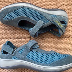 Orthofeet‎ Shoes Womens 8 D Wide 898 Sanibel Mary Jane Blue Orthopedic Comfort